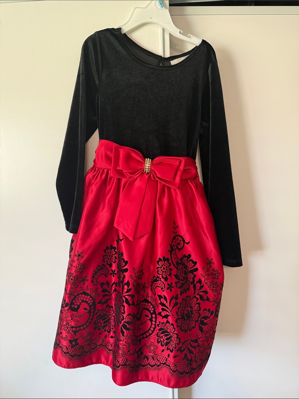 Rare Editions Black Velvet Party Dress